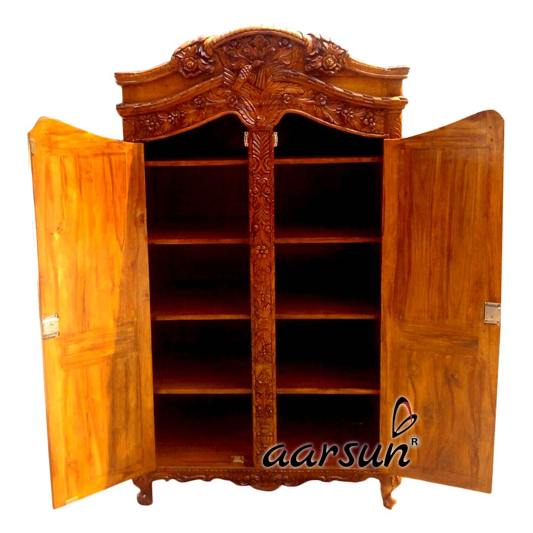 Handmade Wooden Almirah / Wardrobe view 3