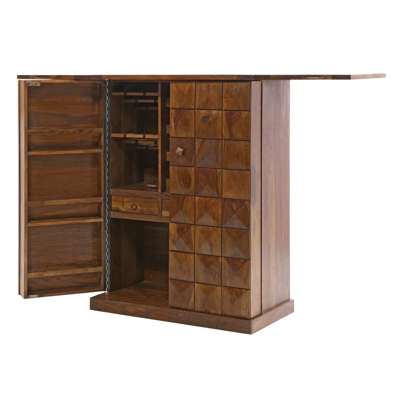 Handmade Wooden Bar Cabinet / Wine Rack view 4