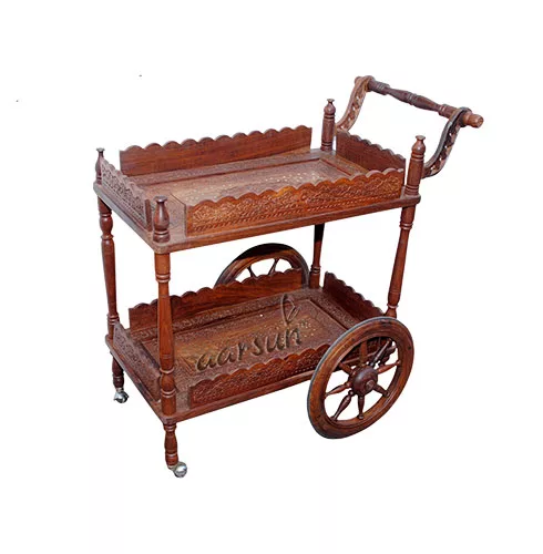 Kitchen Serving Trolley Sheesham Wood