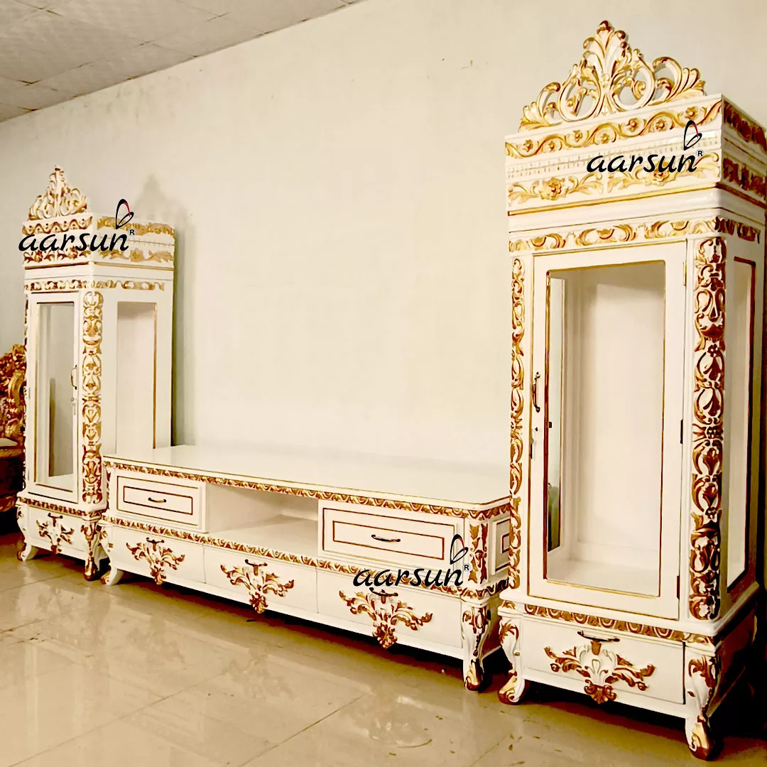 Modern Design Tv Unit with Showcase view 3