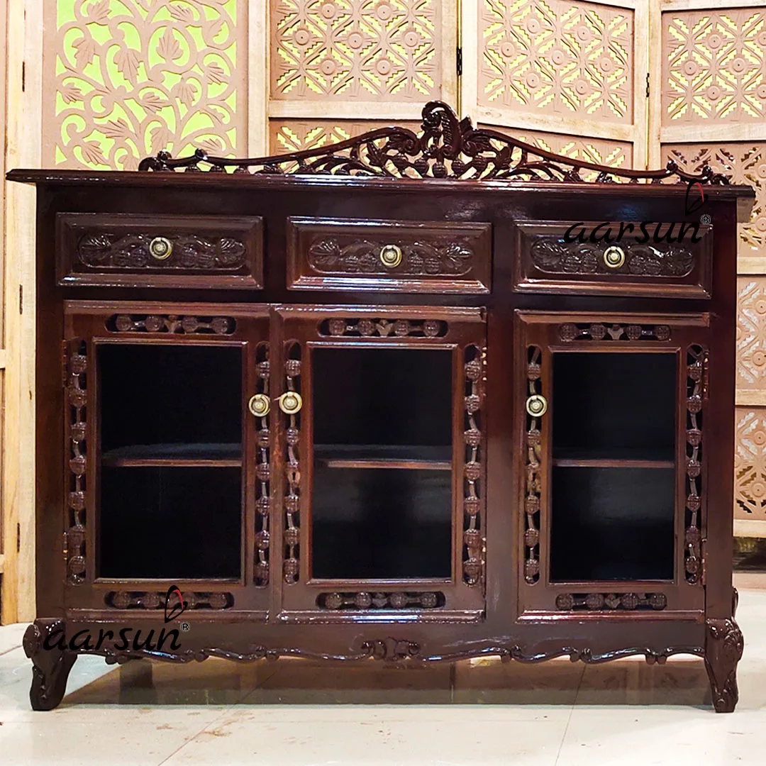 Solid Wood SideBoard Cabinet Design view 3