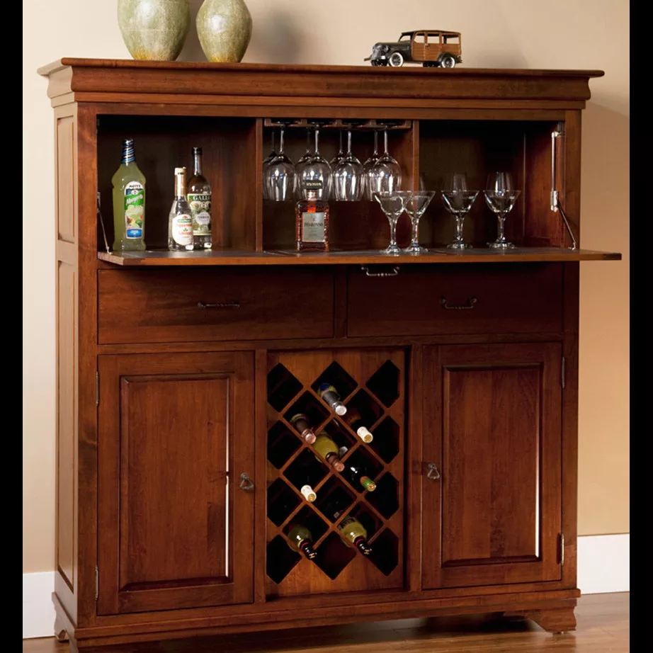 Wooden Handcrafted Bar Cabinet view 3
