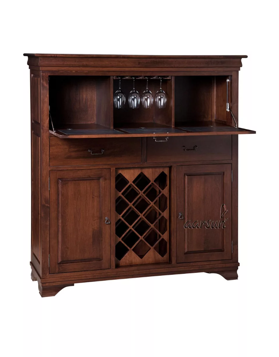 Wooden Handcrafted Bar Cabinet