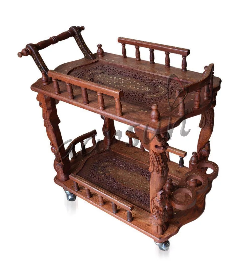 Wooden Kitchen Trolley Design